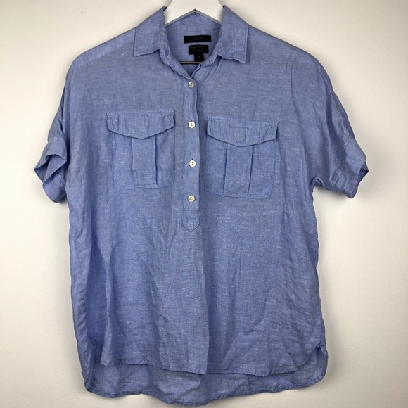 J. Crew Tops - J. Crew Short-Sleeve Popover Short Sleeve Shirt